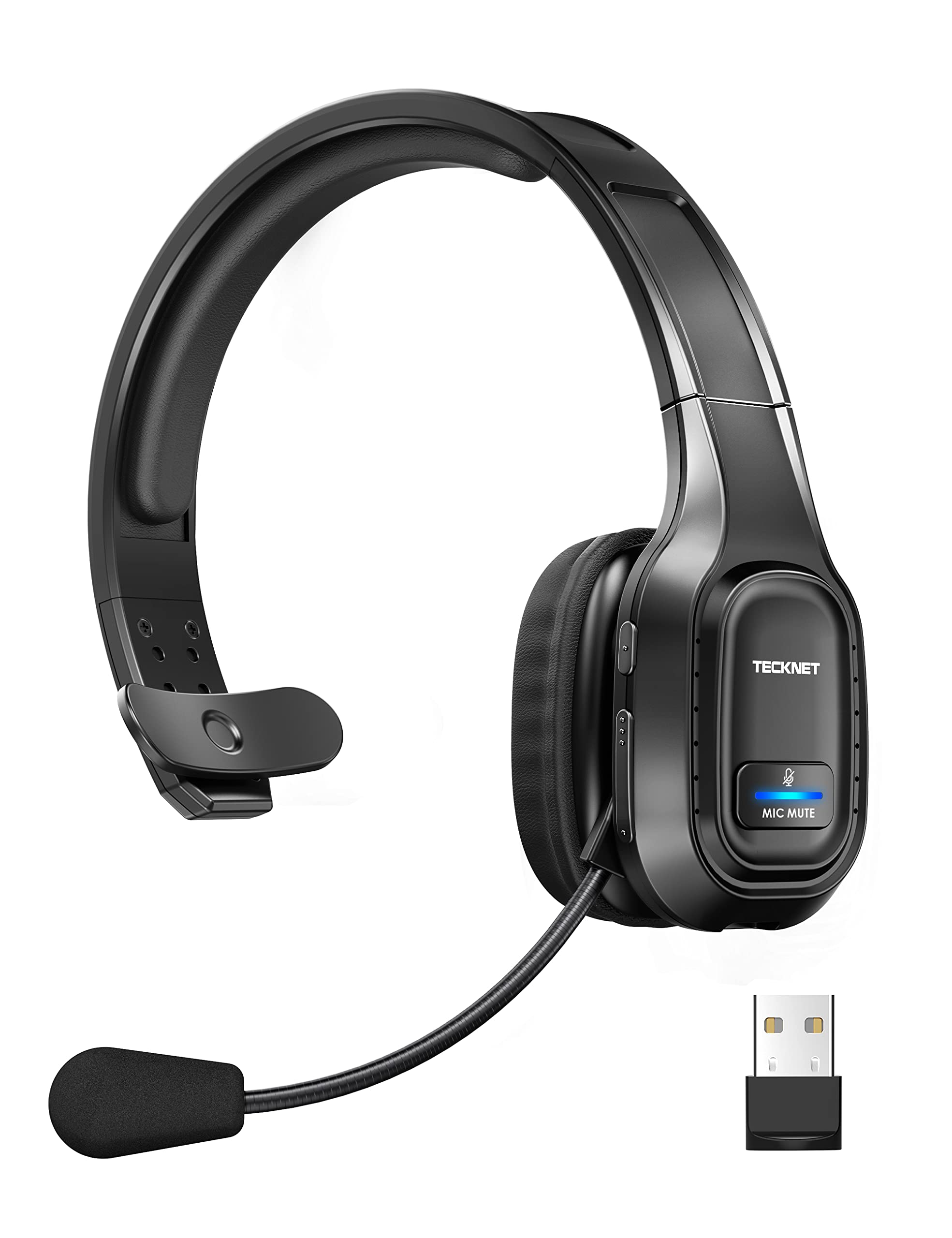Comprar Bluetooth 5.0 Auriculares con Micrófonos, Auricular Bluetooth Cascos  PC con Estación de Carga Cancel- Telematic Online